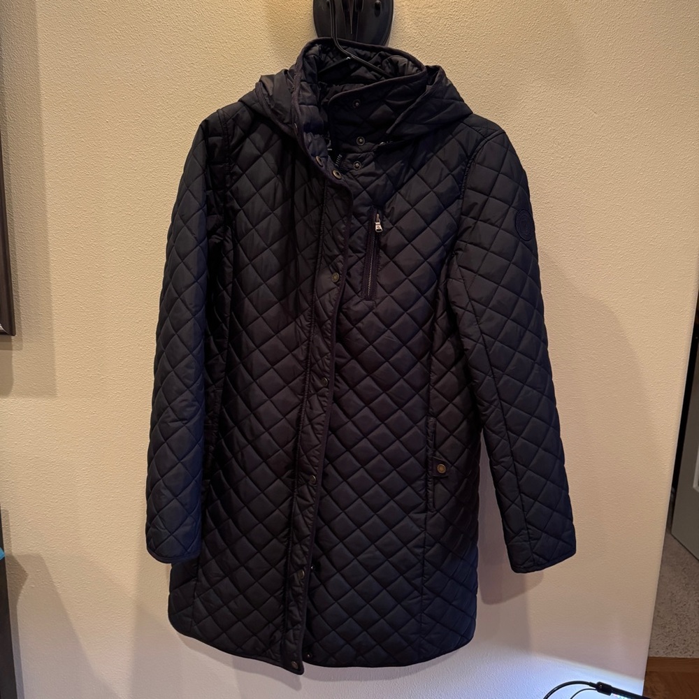 Lauren Ralph Lauren Hooded Quilted Coat Black Medium